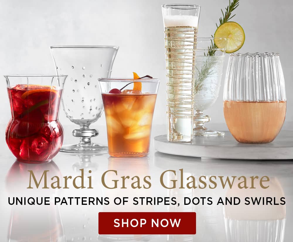 Mardi Gras Glassware