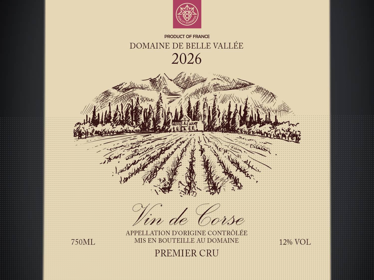 French Wine Label Demo
