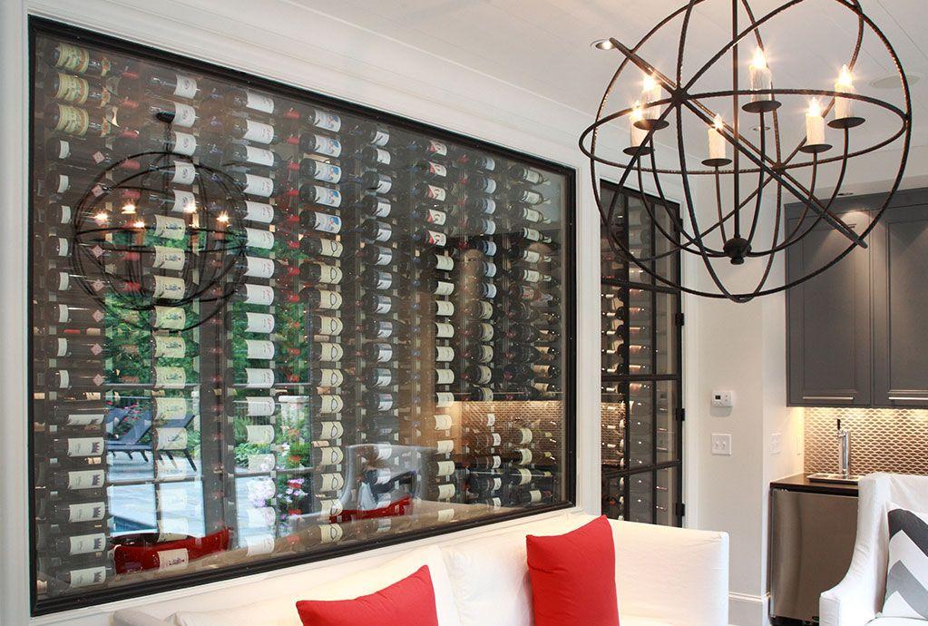 Sleek and contemporary VintageView wine cellar racking display