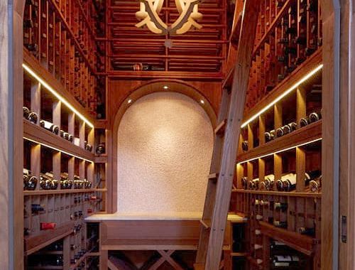 Small Custom Wood Wine Room