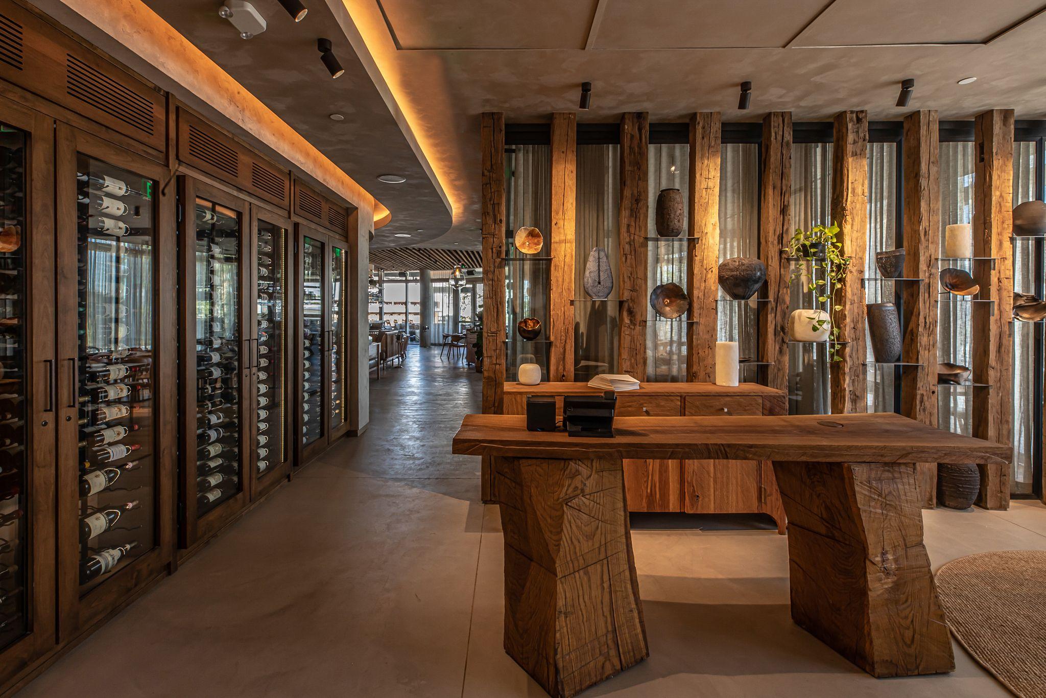 Mila Restaurant Custom Wine Cabinets in Miami Beach, FL