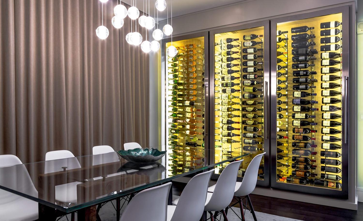 Beautiful custom wine cabinet by IWA Design Center