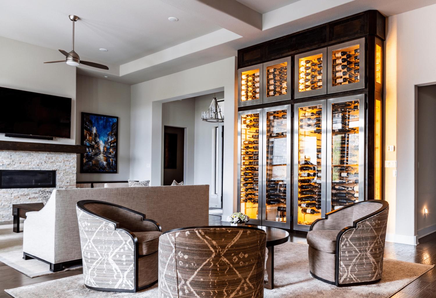 Beautiful custom wine cabinet by IWA Design Center