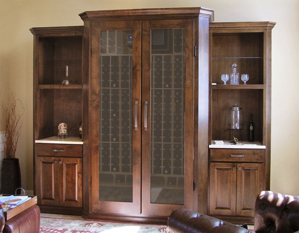 Beautiful custom wine cabinet by IWA Design Center