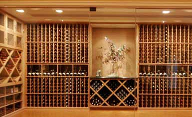 Built in wine cellar wall online