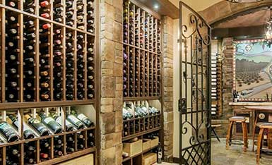 Traditional Wood Wine Cellar