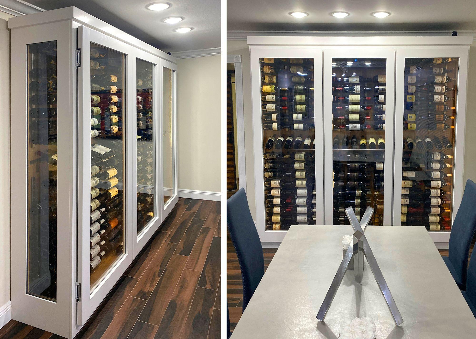 Glass Enclosed Custom Wine Cabinet in Miami