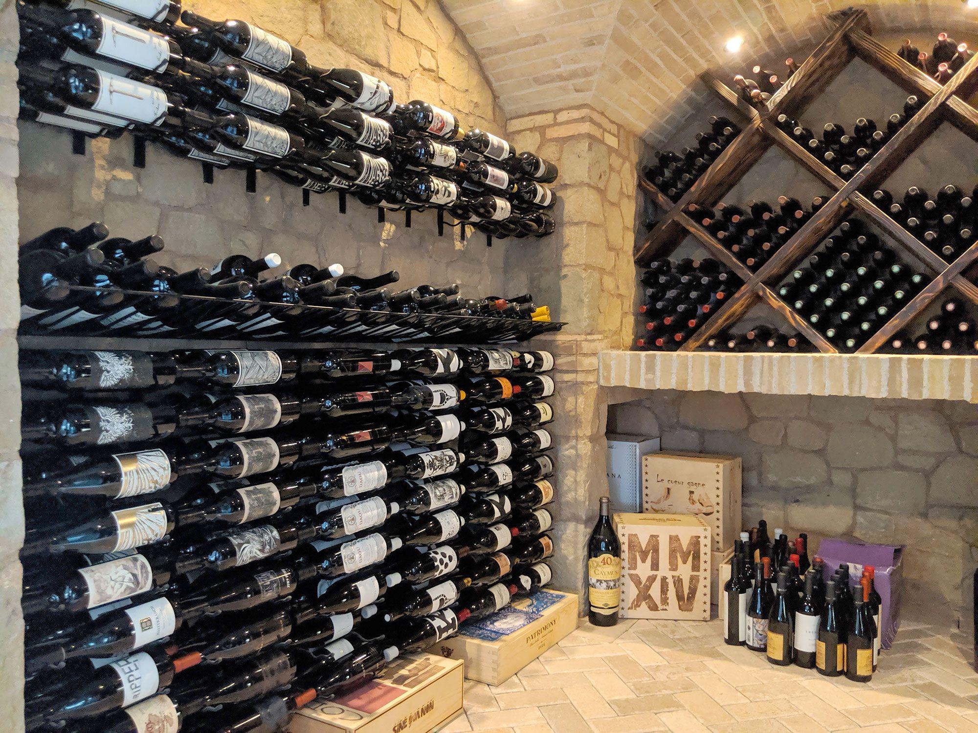 Beautiful custom wine cellar