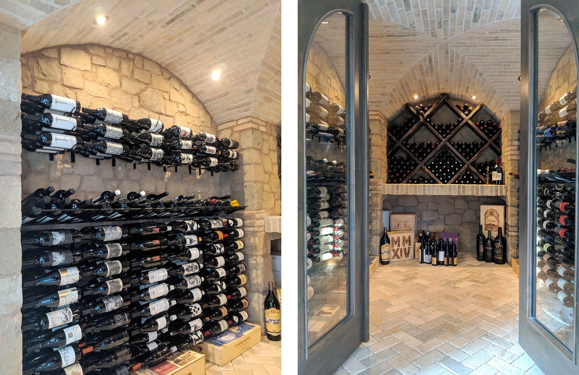 Beautiful custom wine cellar