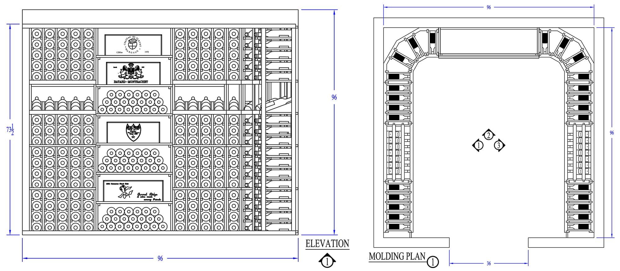 Type 1 Standard Height Wine Cellar Design