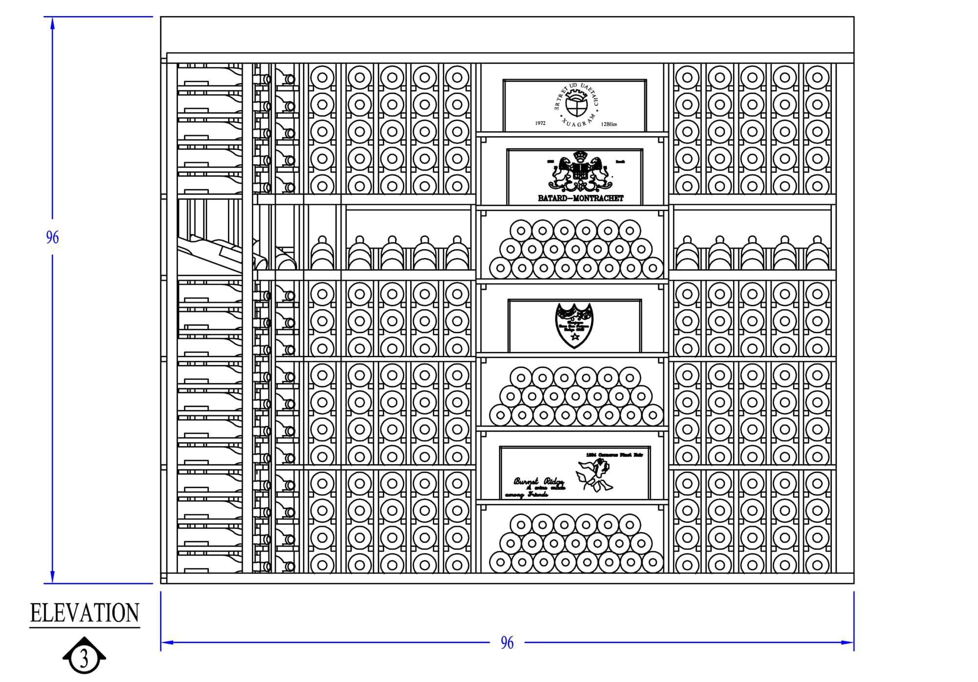 Type 3 Standard Height Wine Cellar Design