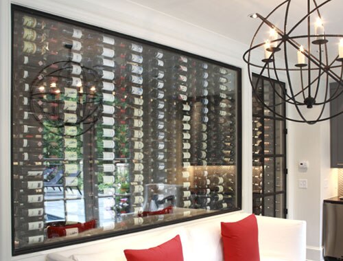 Build a custom glass wine cellar