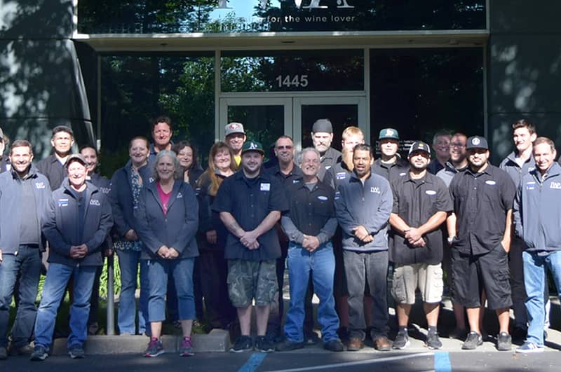 Staff of IWA in front of the building