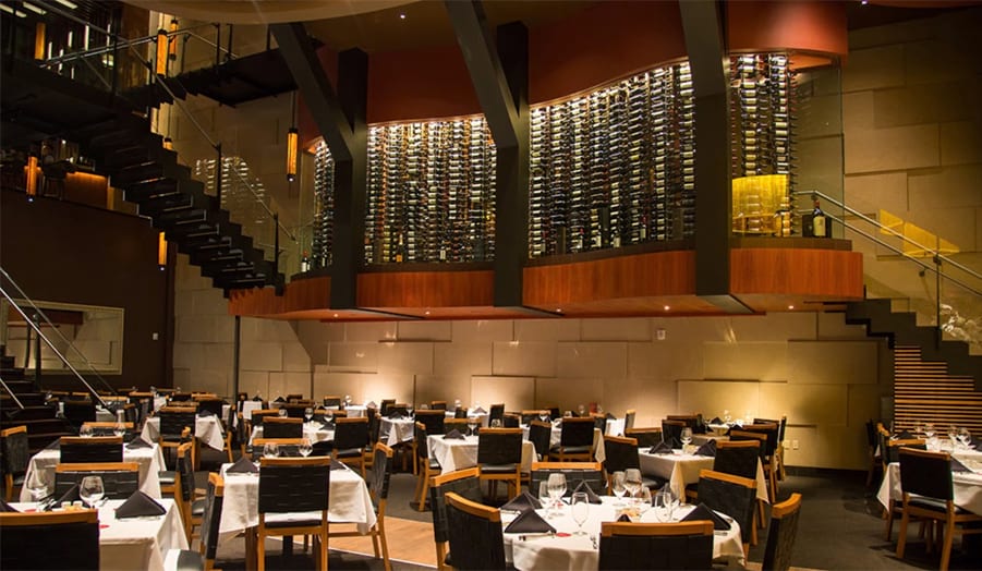 Example Custom Wine Cellar Dramatic Glass Restaurant