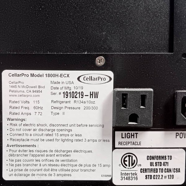 CellarPro 1800HECX Houdini 25544 IWA Wine Accessories