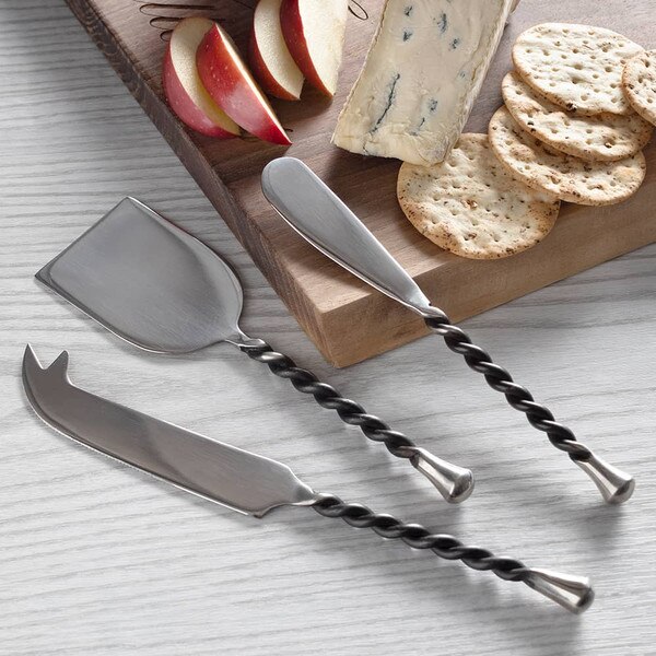 4-Piece Unique Cheese Knife Set  Stainless Steel Charcuterie