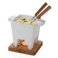 Evelots Mini Fondue Pot Set/Personal Fondue Mugs-Chocolate/Cheese/14-P