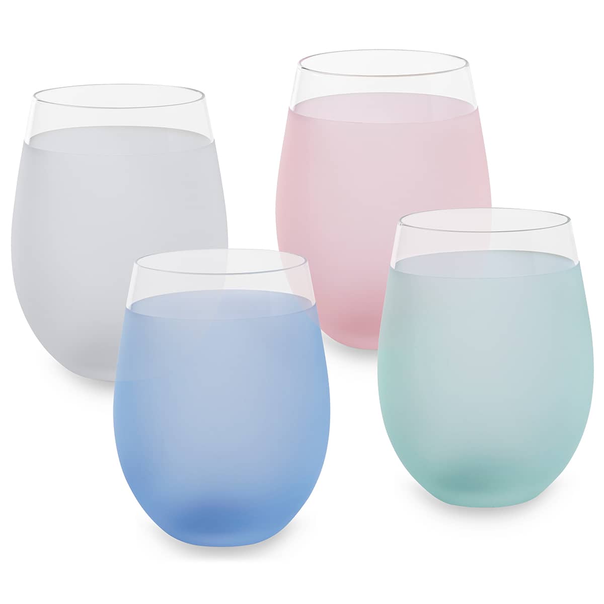 Silicone Glass Tumblers Set of 4 #36554