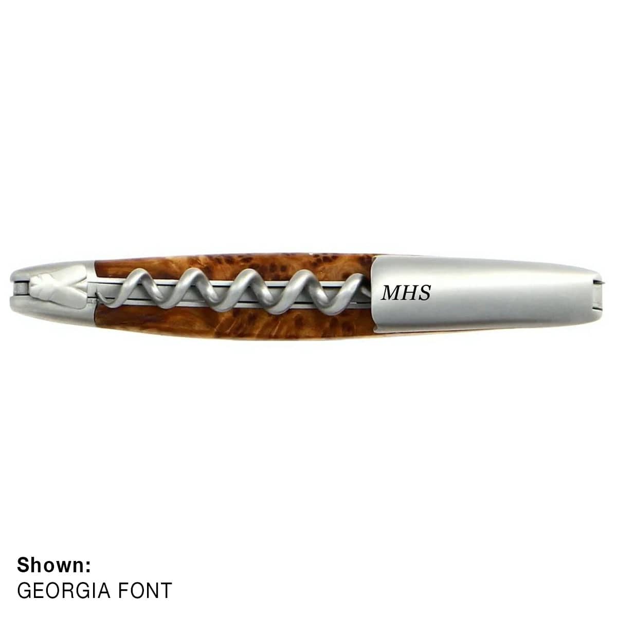 Forge de Laguiole Corkscrew Thuya Etched #37026 | IWA Wine