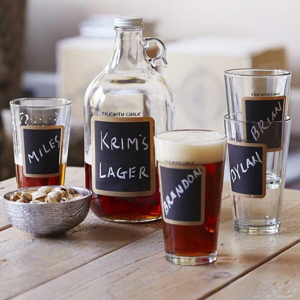 Monogrammed Pint Glasses - Set of 4, Beer Glasses