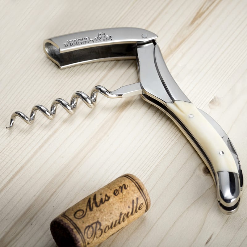 Laguiole White Bone Corkscrew #18315 | IWA Wine