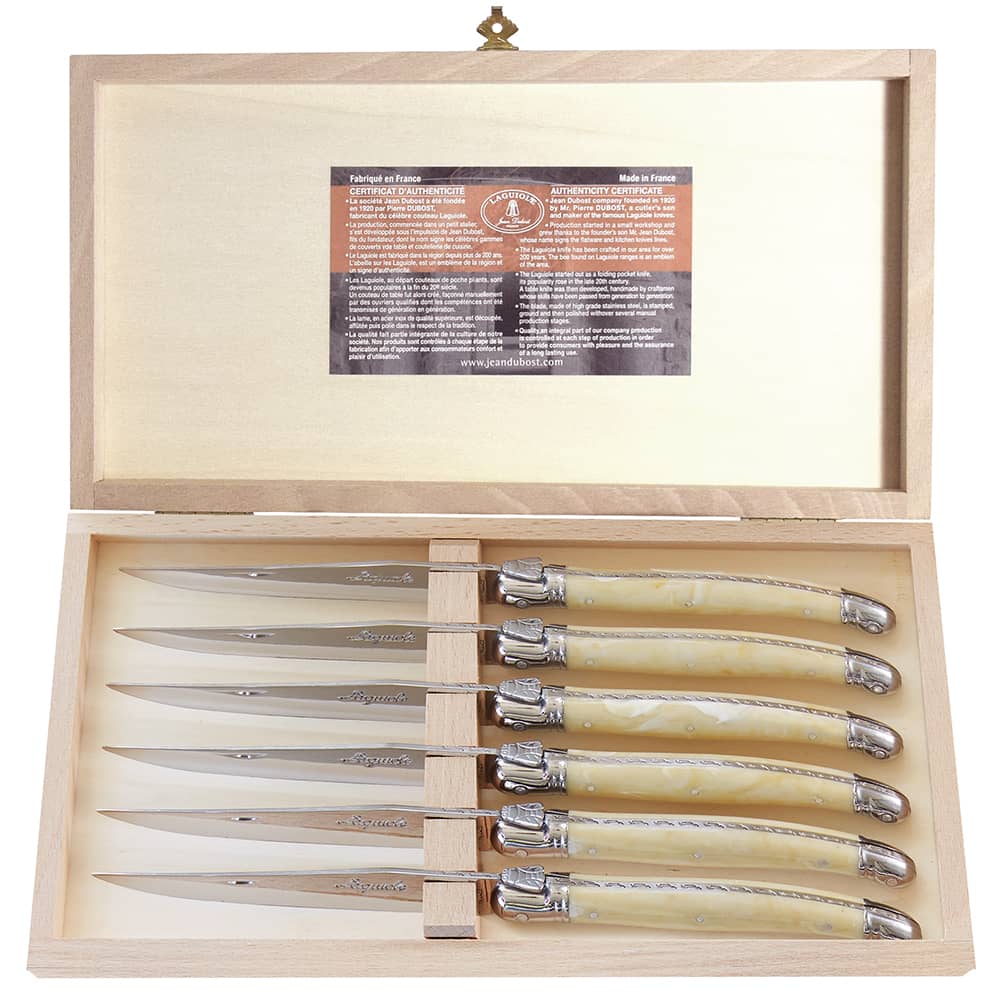 Laguiole Ivory Steak Knives, Set of 6 + Reviews