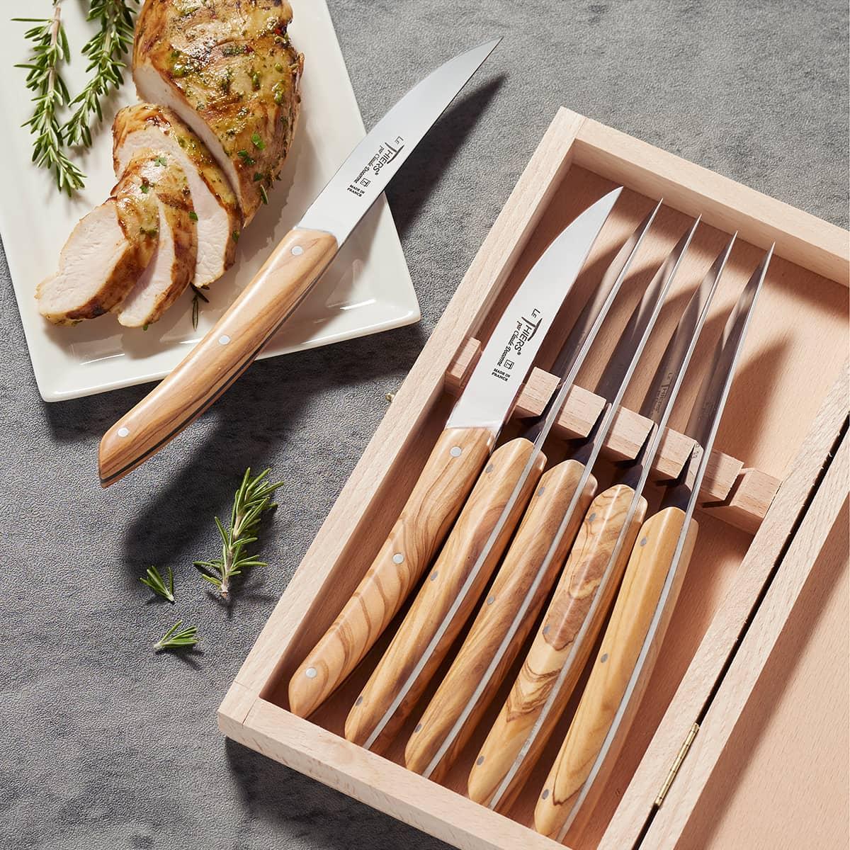 Le Thiers Steak Knives Olivewood #36783 | IWA Wine