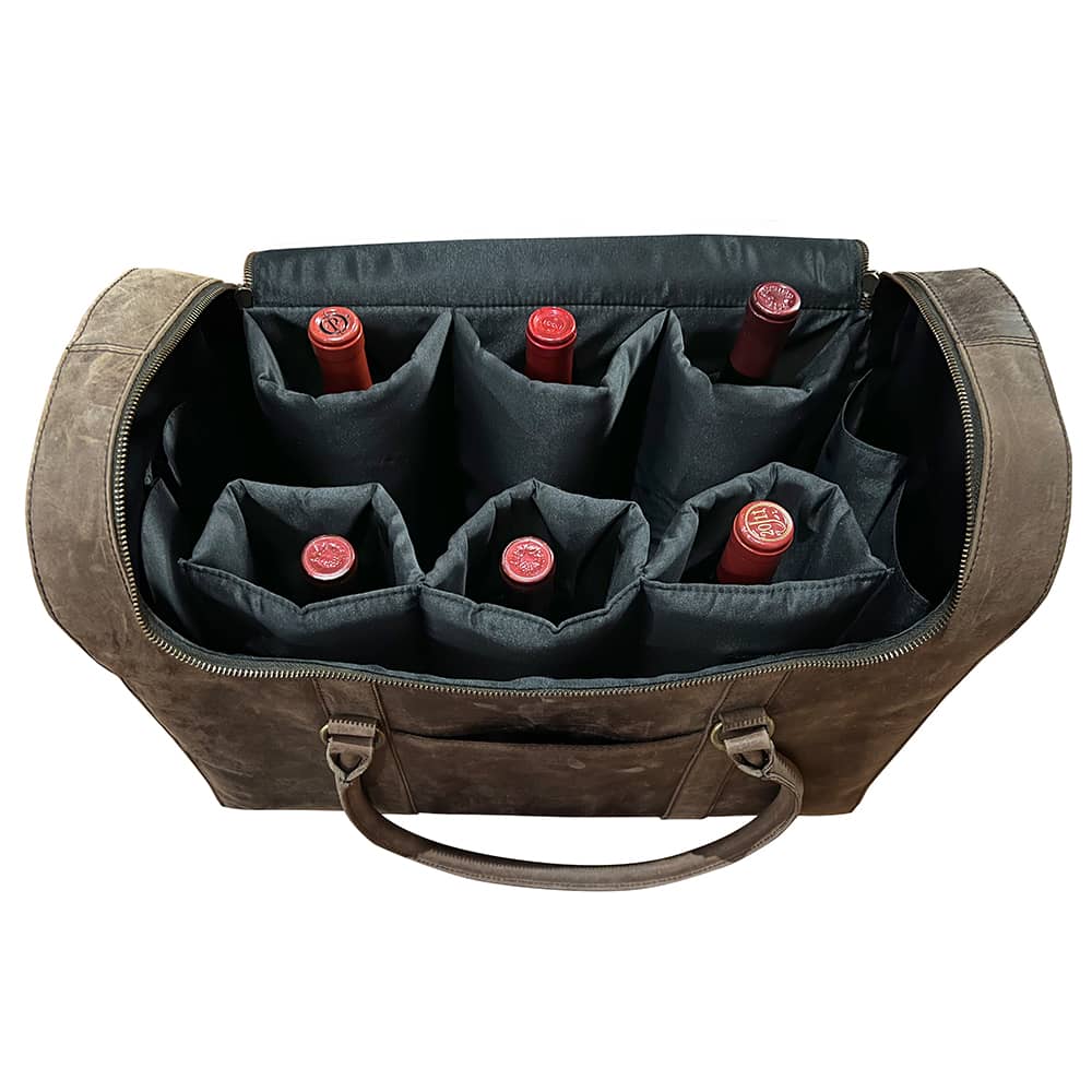 Leather Wine Duffel Bag #27369 | IWA Wine