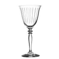 Lucca Etched White Wine Glasses Set of 6