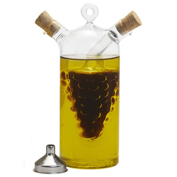 BOROSILICATE GLASS OIL & VINEGAR CRUET SET