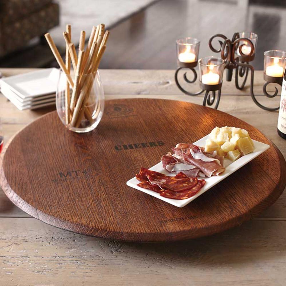 IWA Laser Etched Barrel Lazy Susan 21in #3055 | IWA Wine