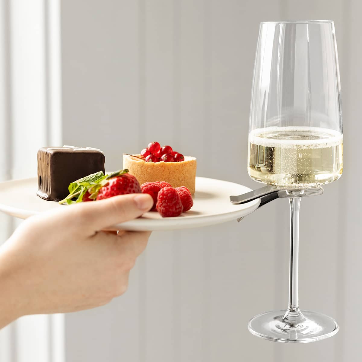 Stemware Plate Clips Stainless #6567 | IWA Wine