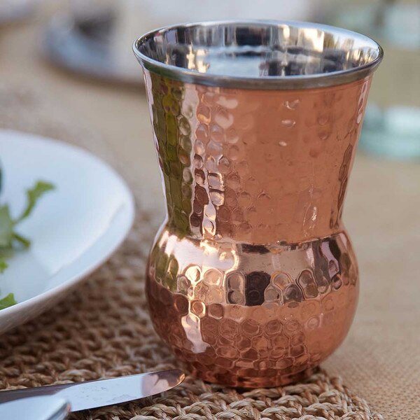 Tuscan Copper Tumblers Hammered Set of 4 #15587