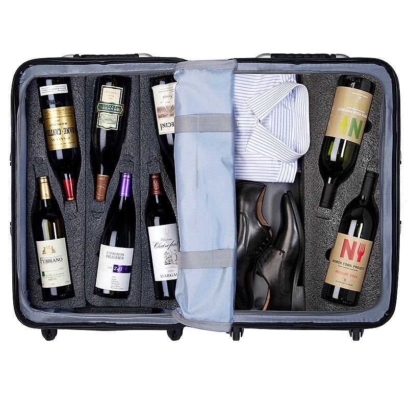 ウィッグ 4体セット LC-50T ブラック/ワインディングペーパー・ケース VinGarde Valise Personalized Wine Luggage #30386 | IWA Wine