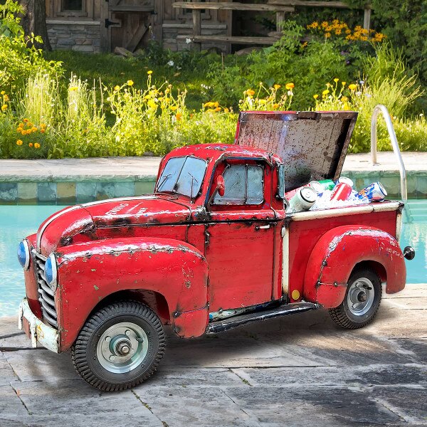 Red Pickup Truck Cooler 35935 IWA Wine Accessories