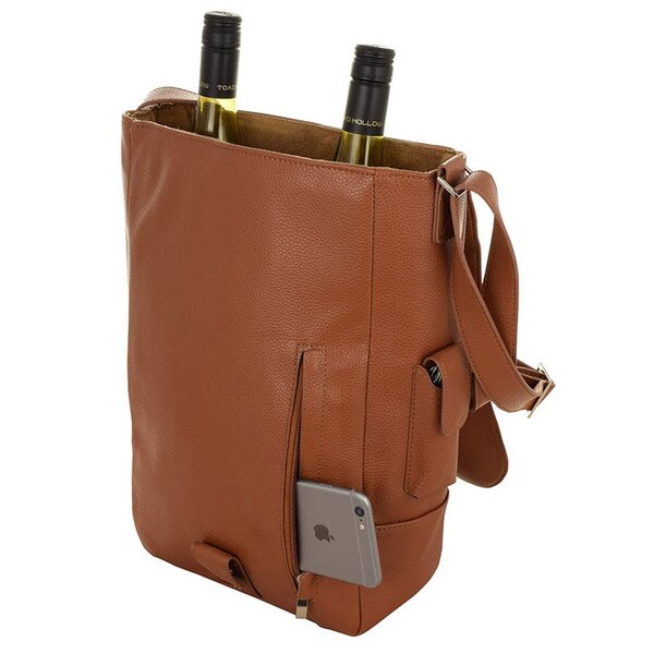 Insulated Leather Wine Satchel 19568 IWA Wine Accessories