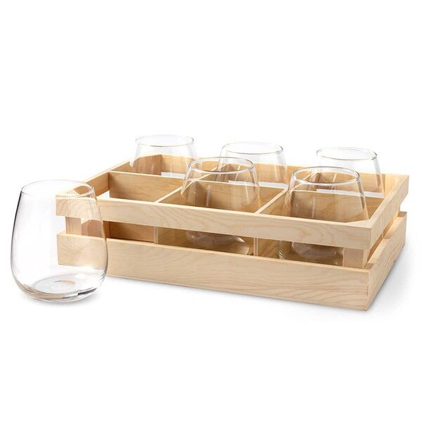 Set of 6 Stemless Wine Glasses