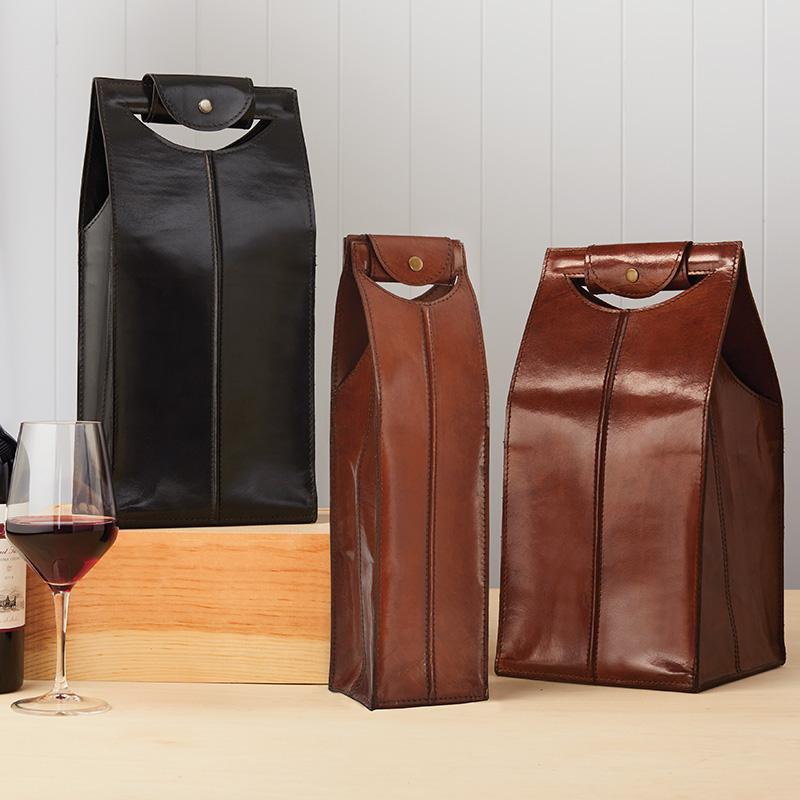 wine leather handbag