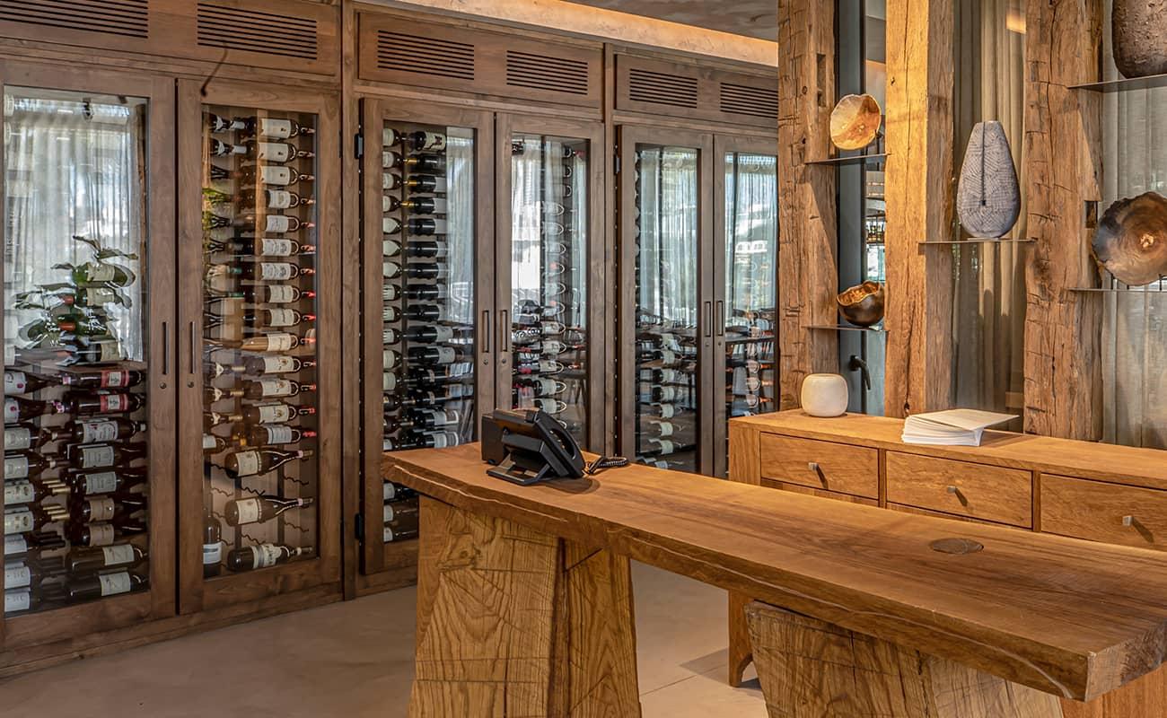 wood rustic wine cellar