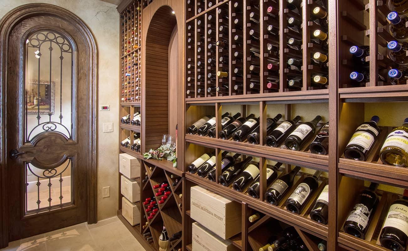 Wine Cellar With Wood Wine Racks