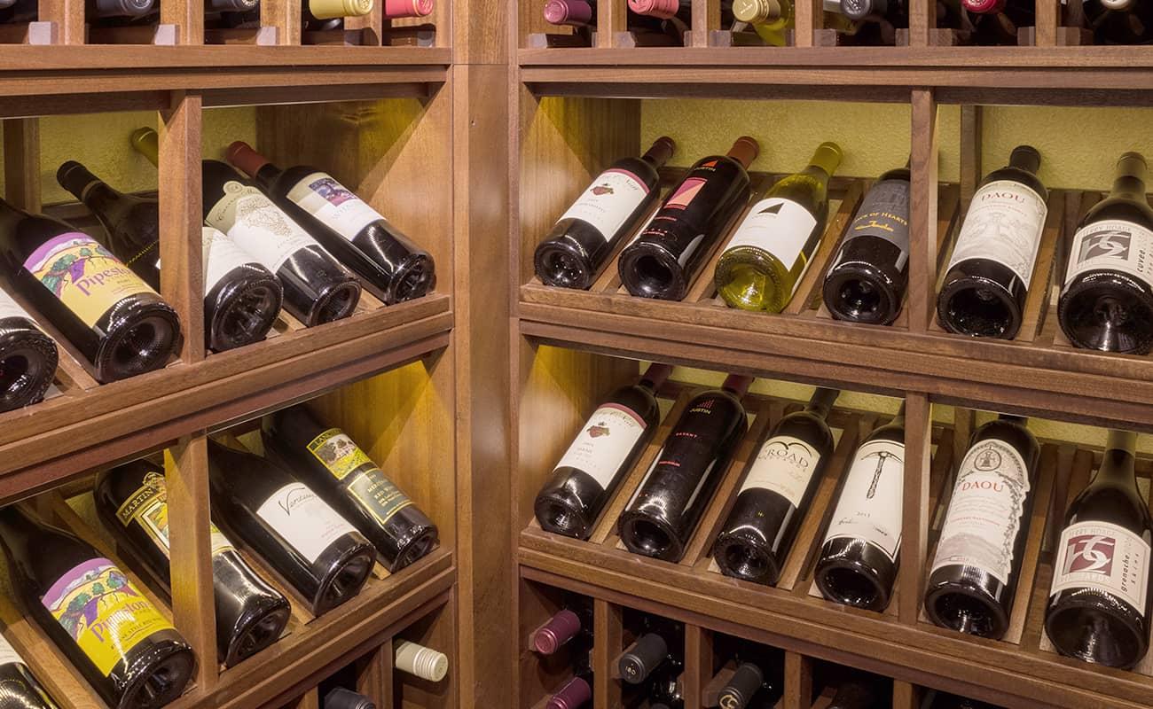 Wine Cellar With Wood Wine Racks