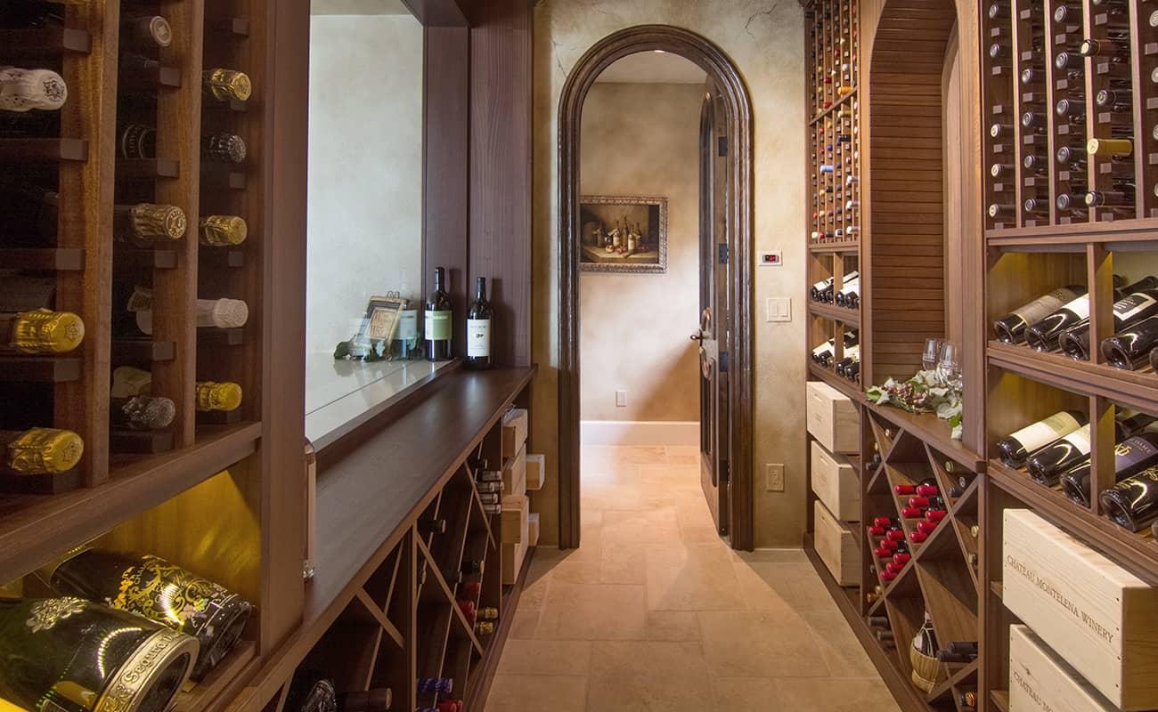 Wine Cellar With Wood Wine Racks