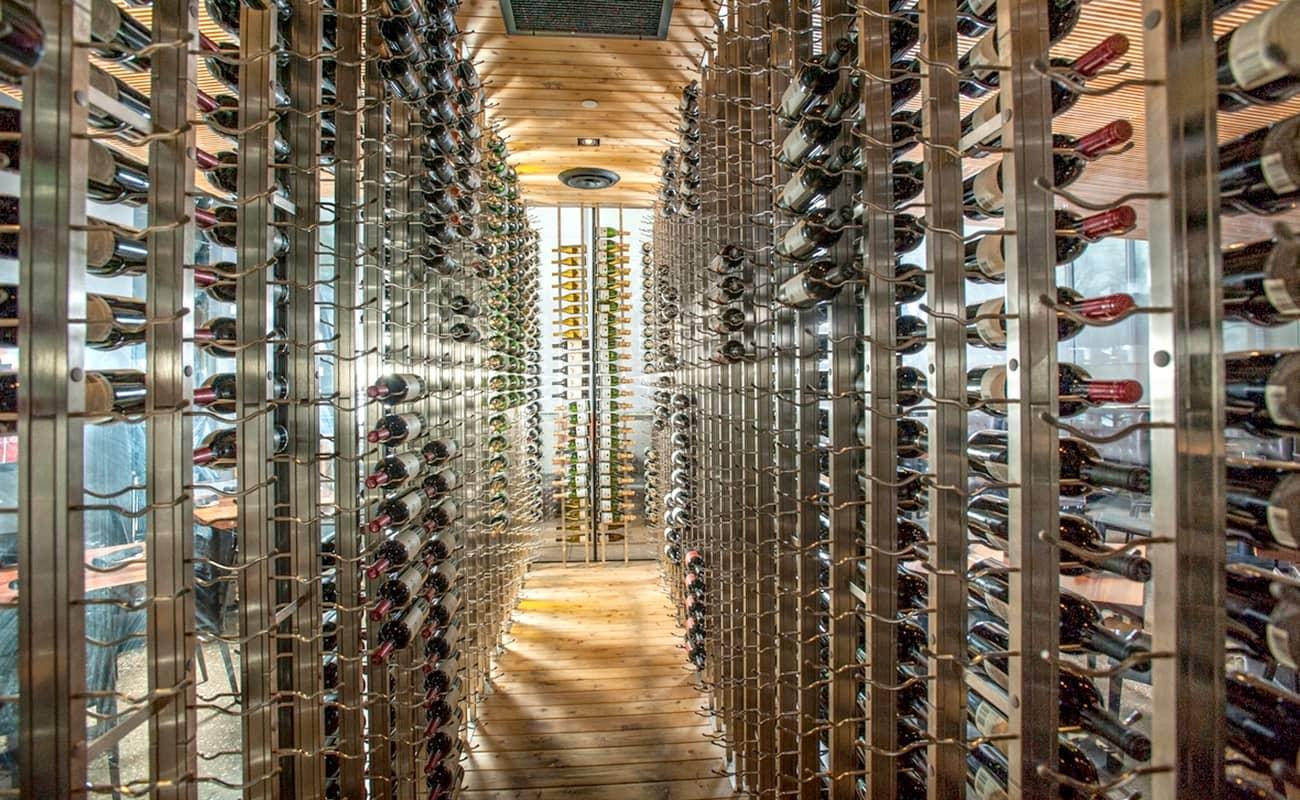 Glass Enclosed Wine Cellar