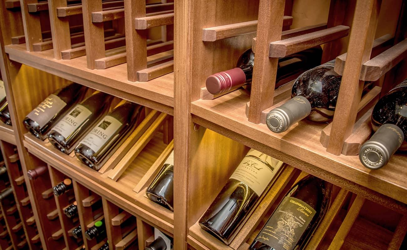 Wine Cellar With Wood Wine Racks