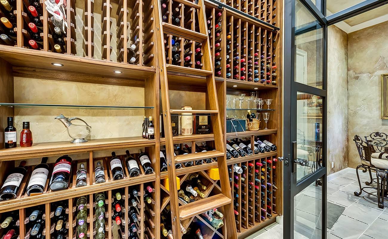 Wine Cellar With Wood Wine Racks