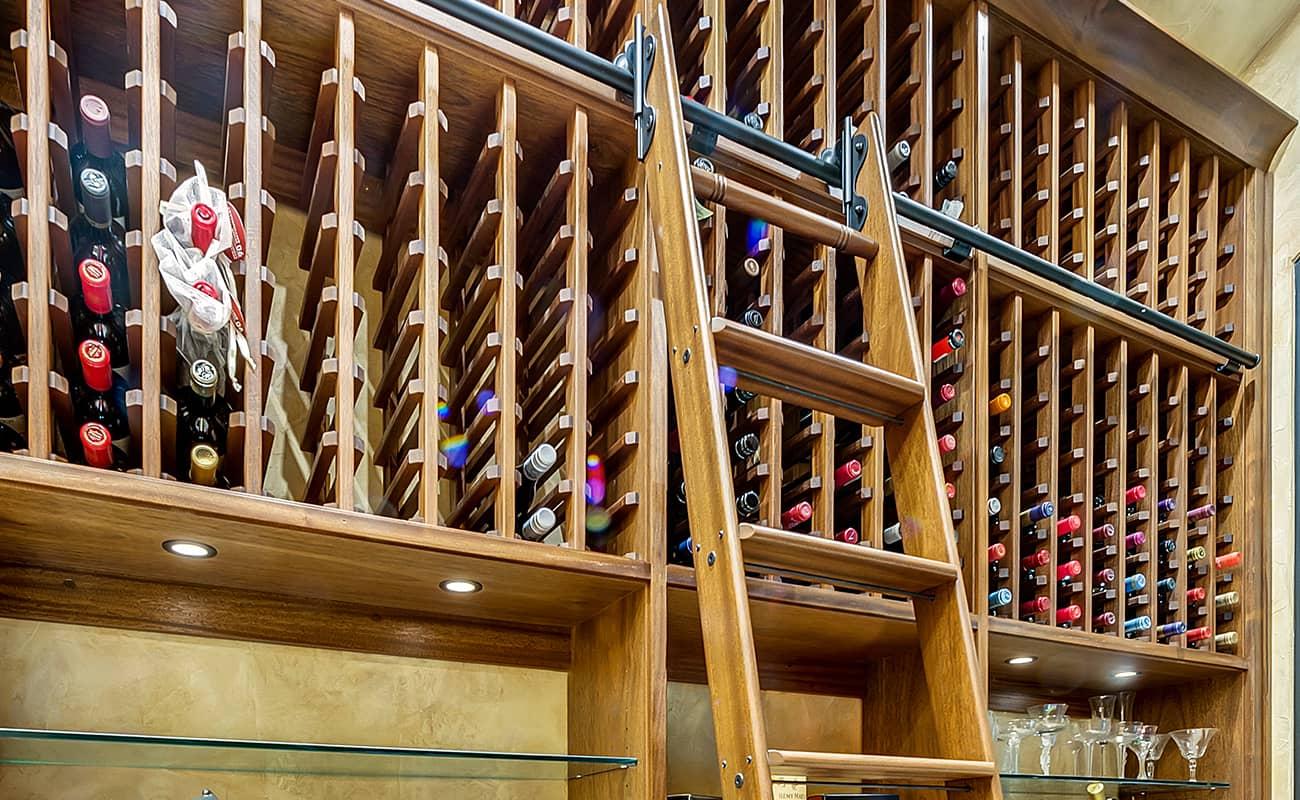 Wine Cellar With Wood Wine Racks