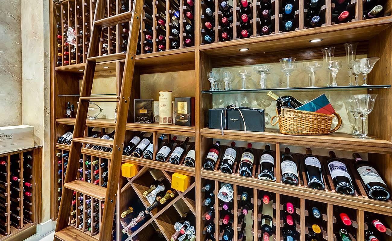 Wine Cellar With Wood Wine Racks