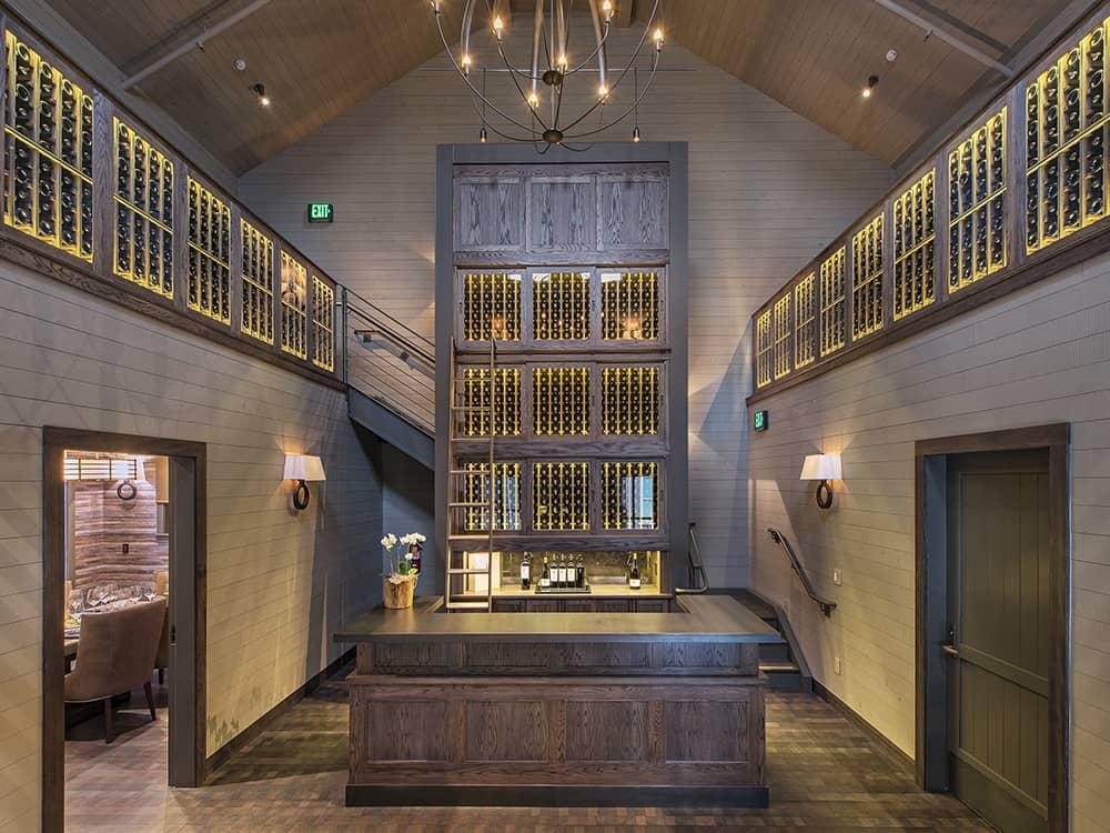 Alpha Omega Winery Custom Wine Cellar in Napa Valley.
