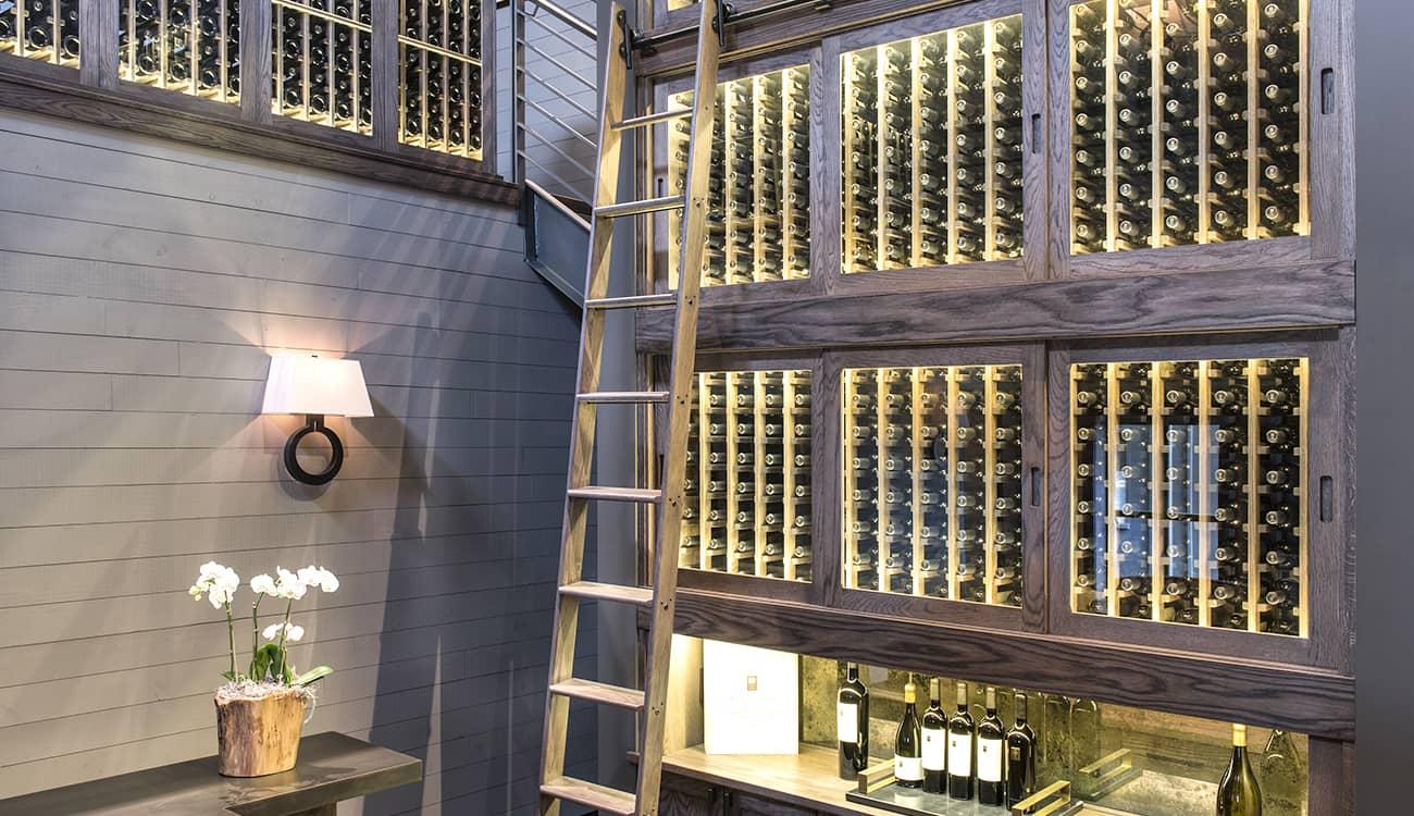 Alpha Omega Winery Custom Wine Cellar in Napa Valley.