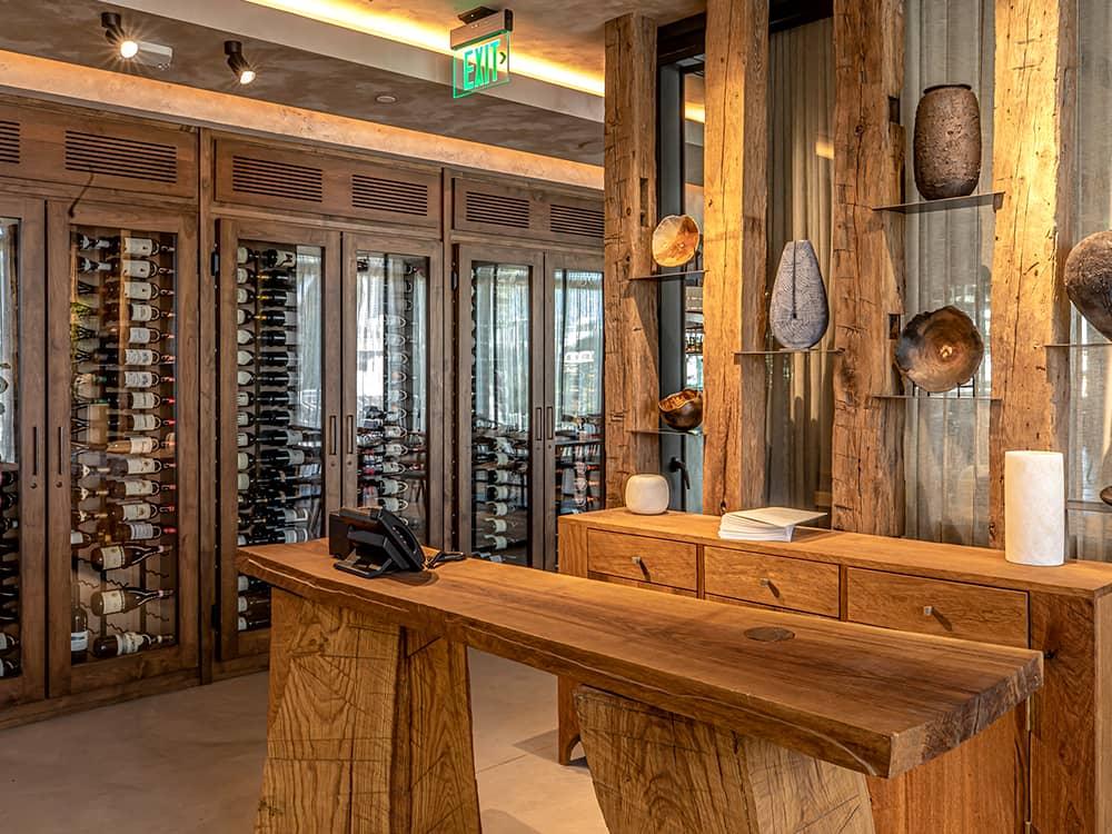 Mila Restaurant Wine Display in Miami Beach, FL